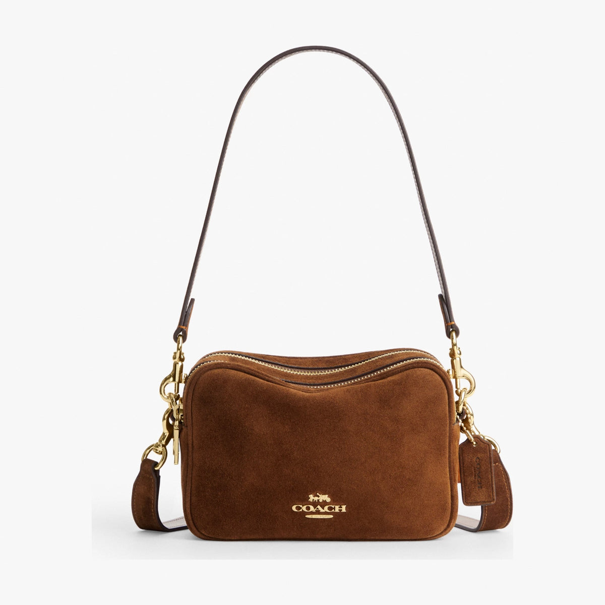 Coach Mini Carey Crossbody Bag - Gold/Warm Brown