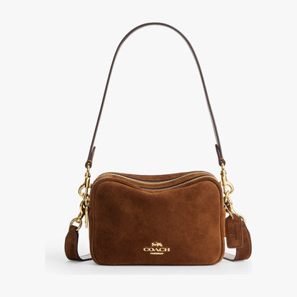 Coach Mini Carey Crossbody Bag - Gold/Warm Brown