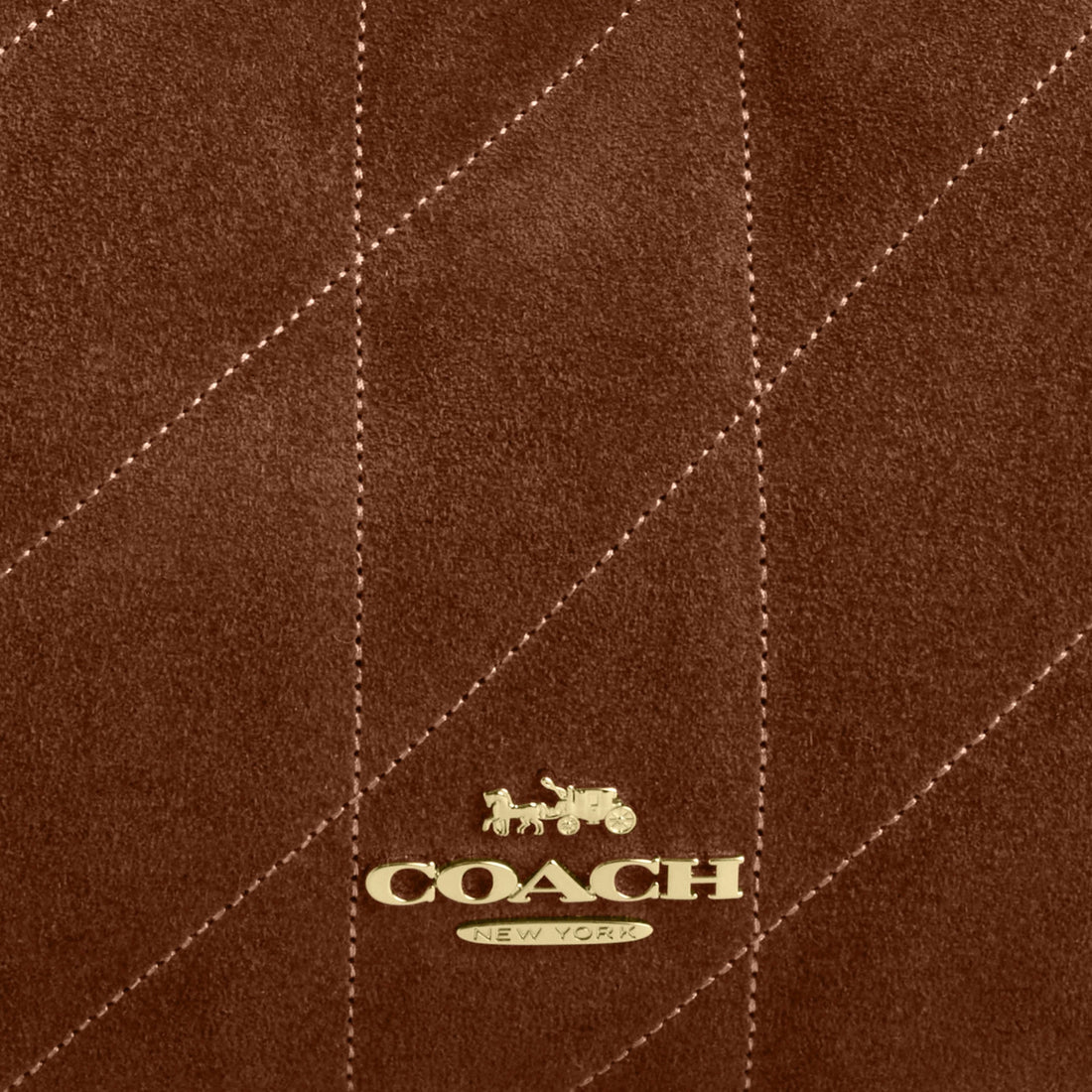 Coach Emily Shoulder Bag With Quilting - Gold/Warm Brown