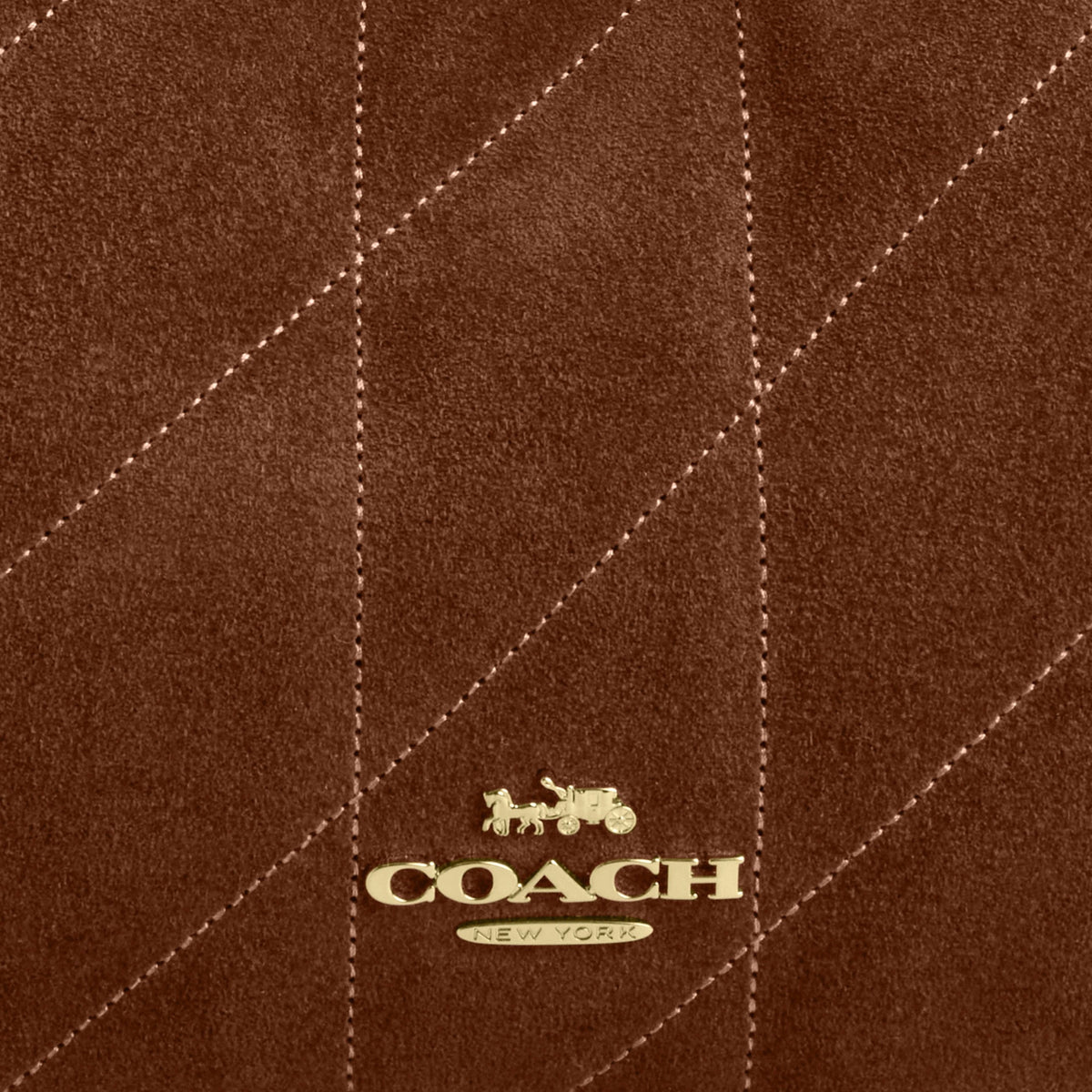 Coach Emily Shoulder Bag With Quilting - Gold/Warm Brown