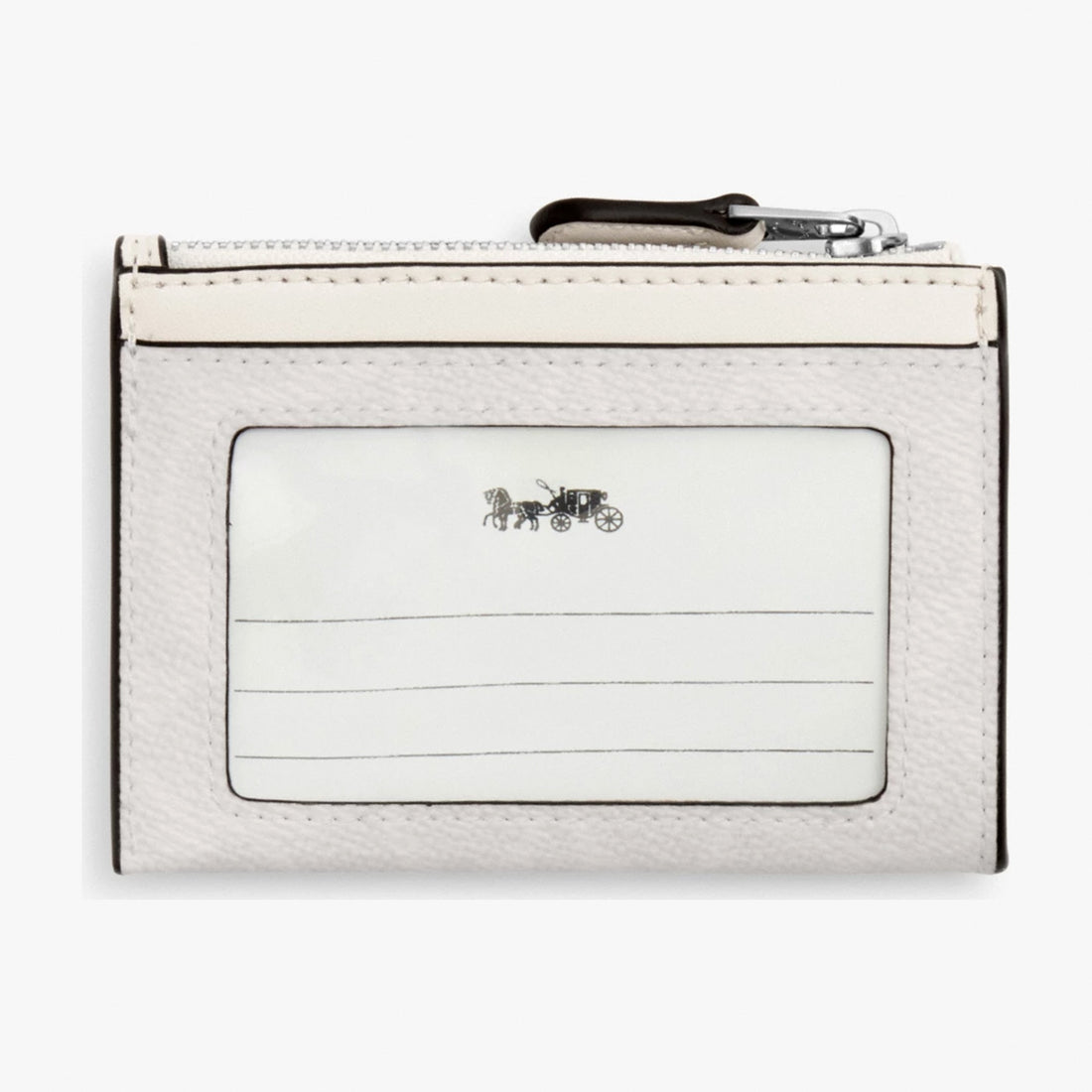Coach Mini Skinny ID Case In Signature Canvas - Silver/White/Chalk