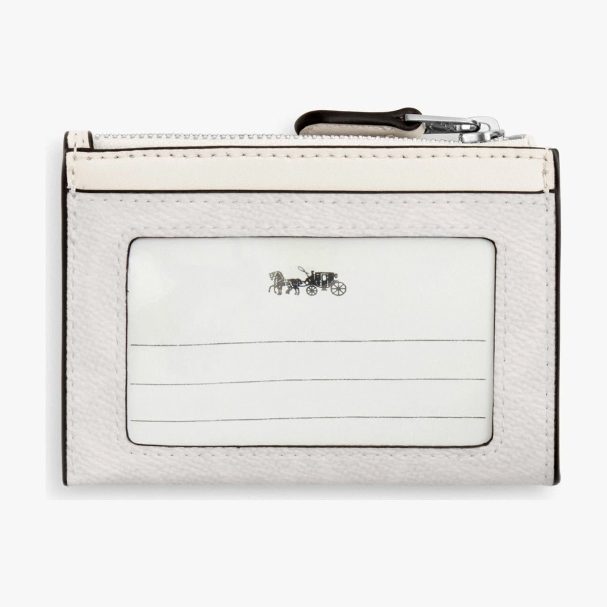 Coach Mini Skinny ID Case In Signature Canvas - Silver/White/Chalk