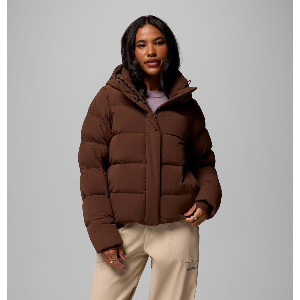 Columbia Women's Amaze Puff Hooded Jacket - Tobacco