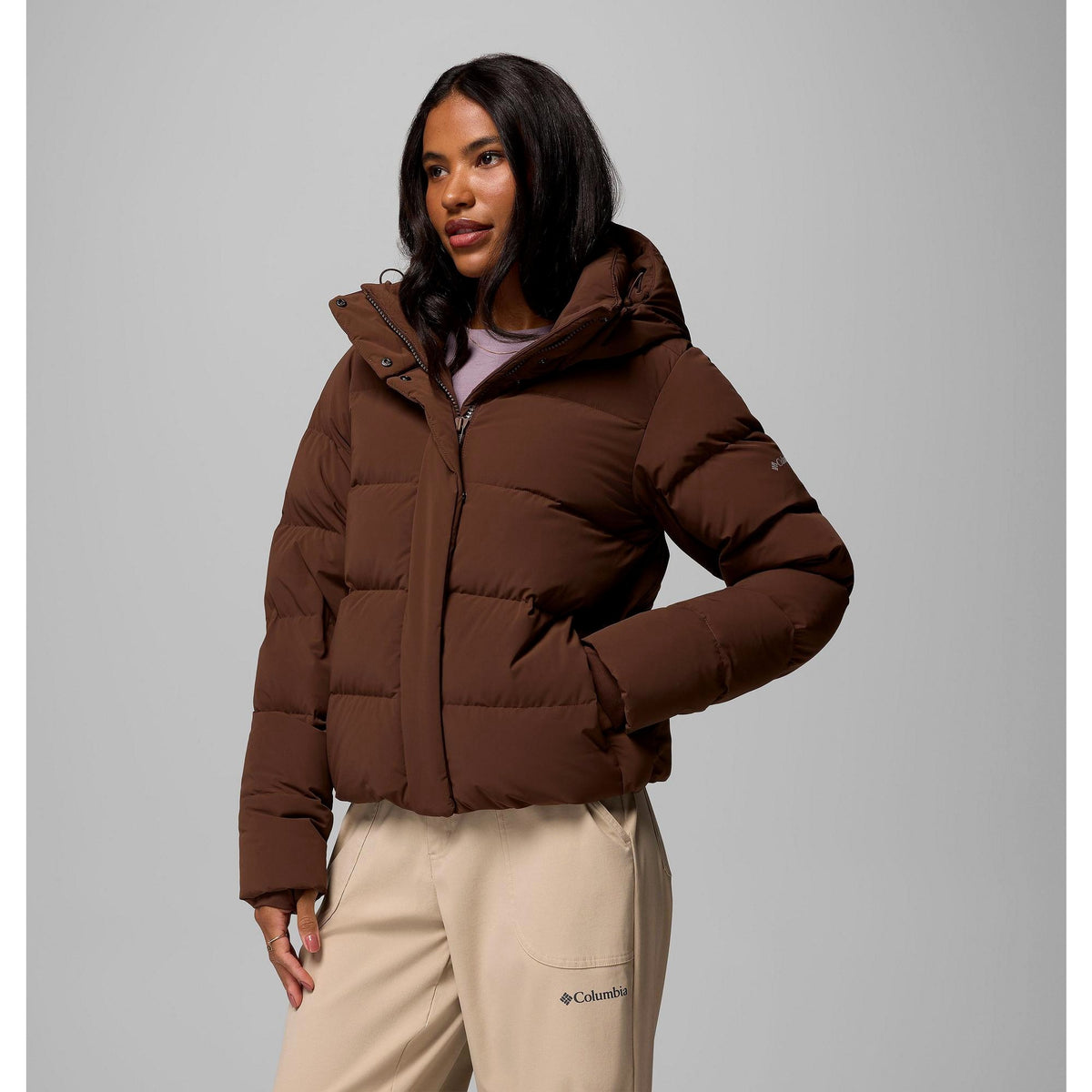 Columbia Women's Amaze Puff Hooded Jacket - Tobacco