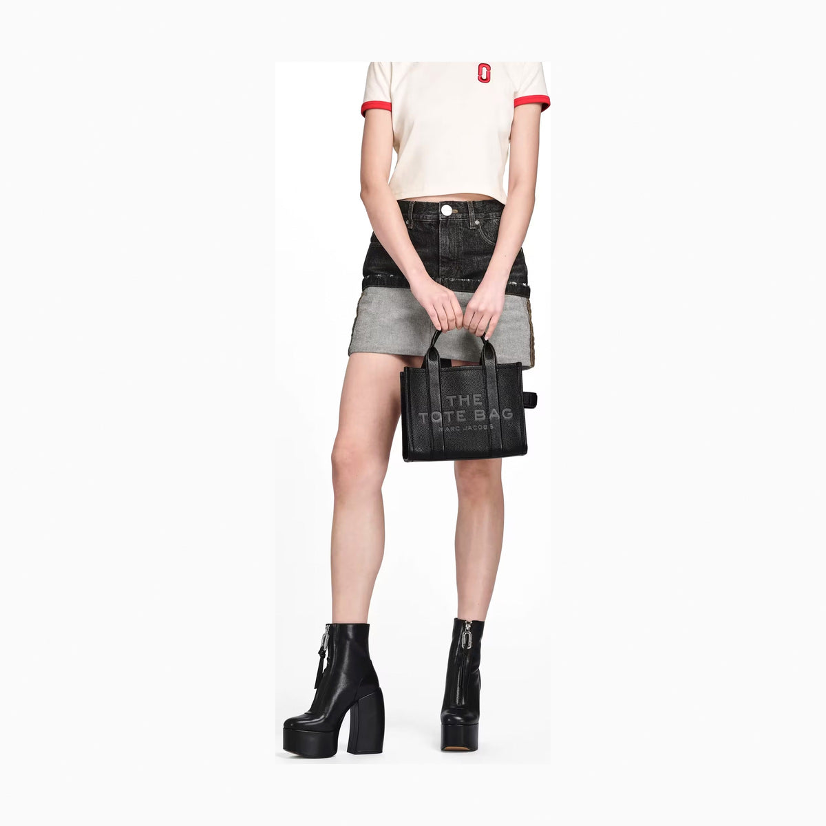 Marc Jacobs The Leather Small Tote Bag - BLACK