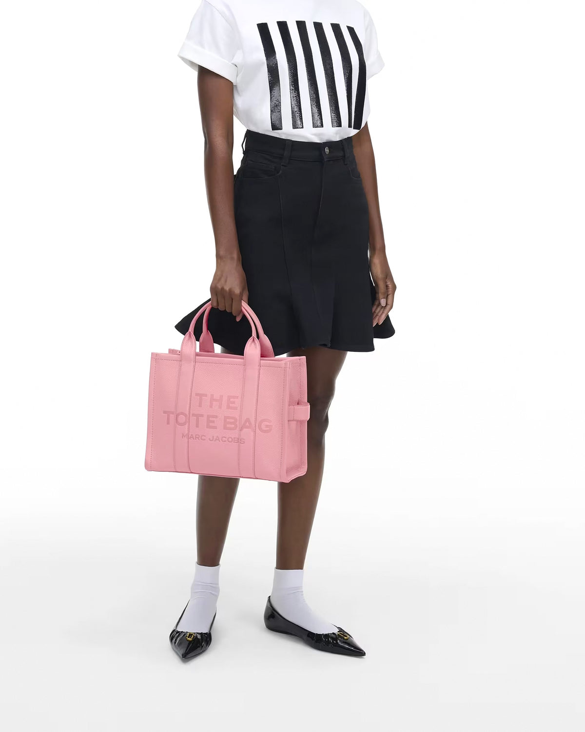 Marc Jacobs The Leather Medium Tote Bag - RIBBON PINK