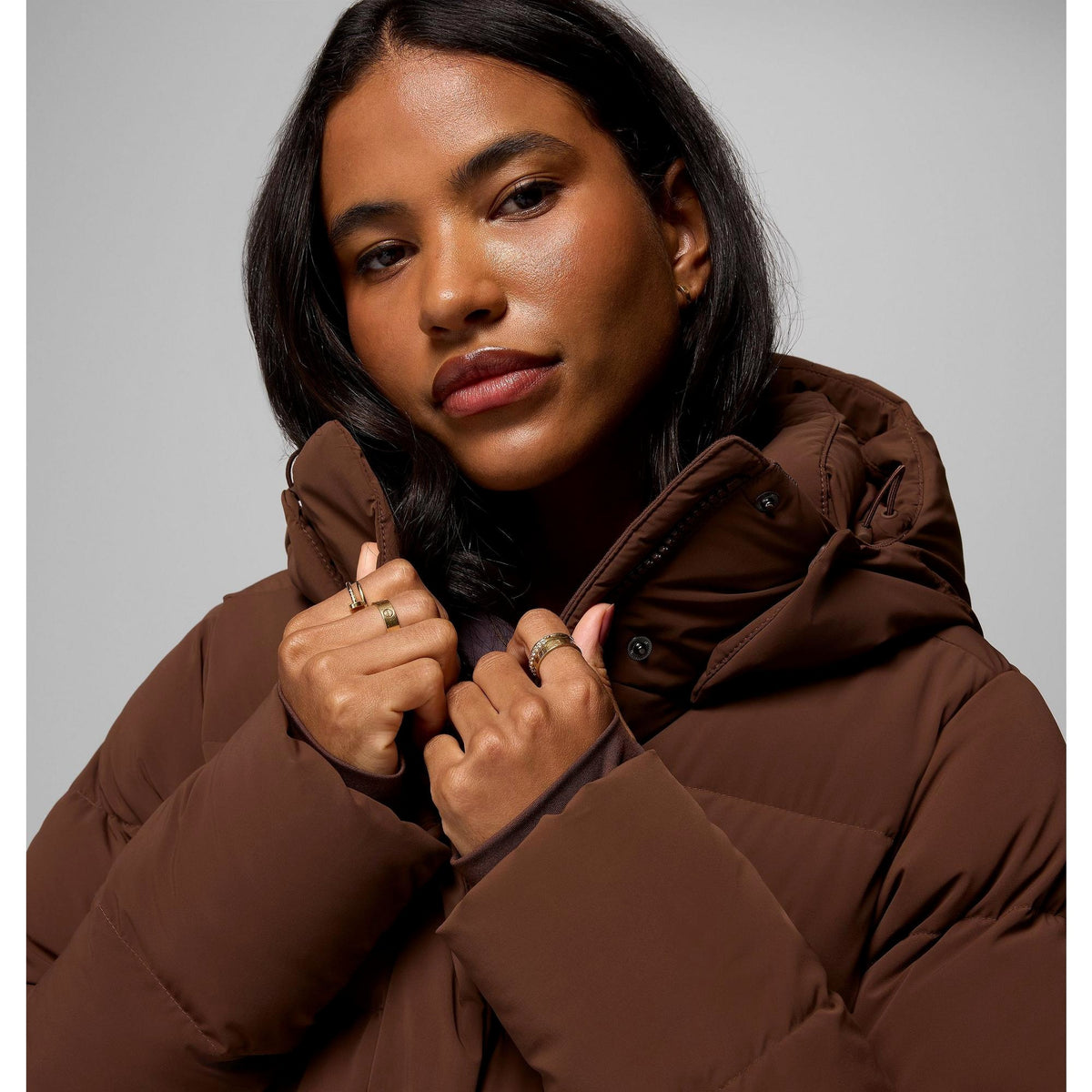 Columbia Women's Amaze Puff Hooded Jacket - Tobacco