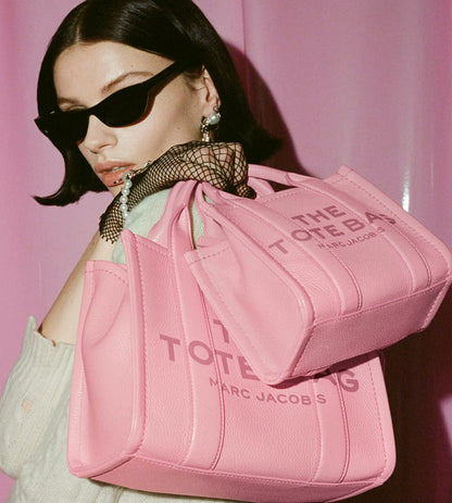 Marc Jacobs The Leather Medium Tote Bag - RIBBON PINK