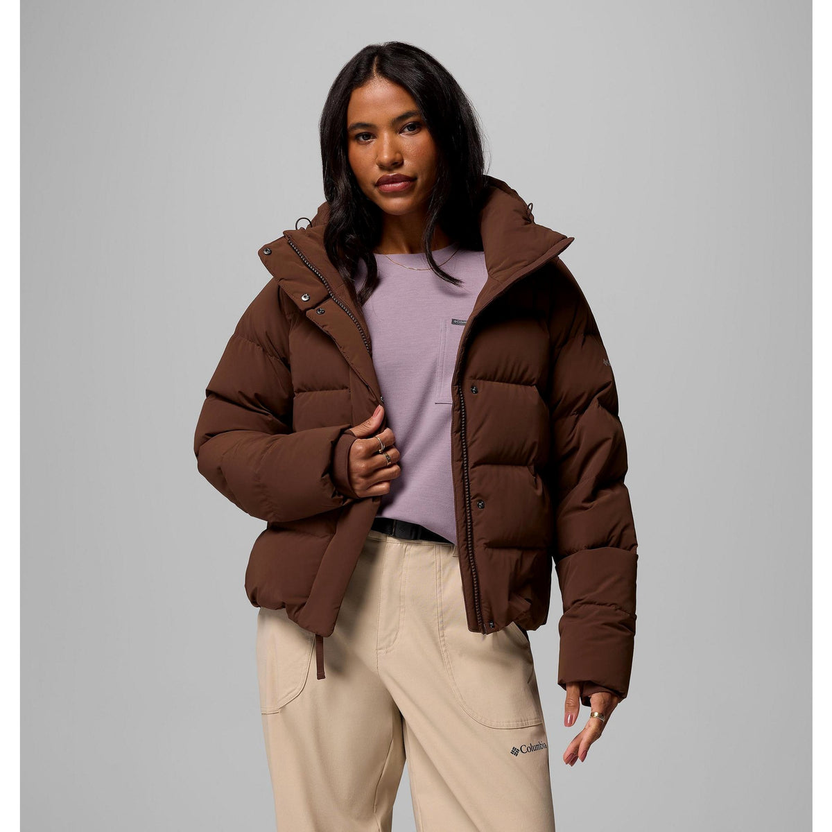 Columbia Women's Amaze Puff Hooded Jacket - Tobacco