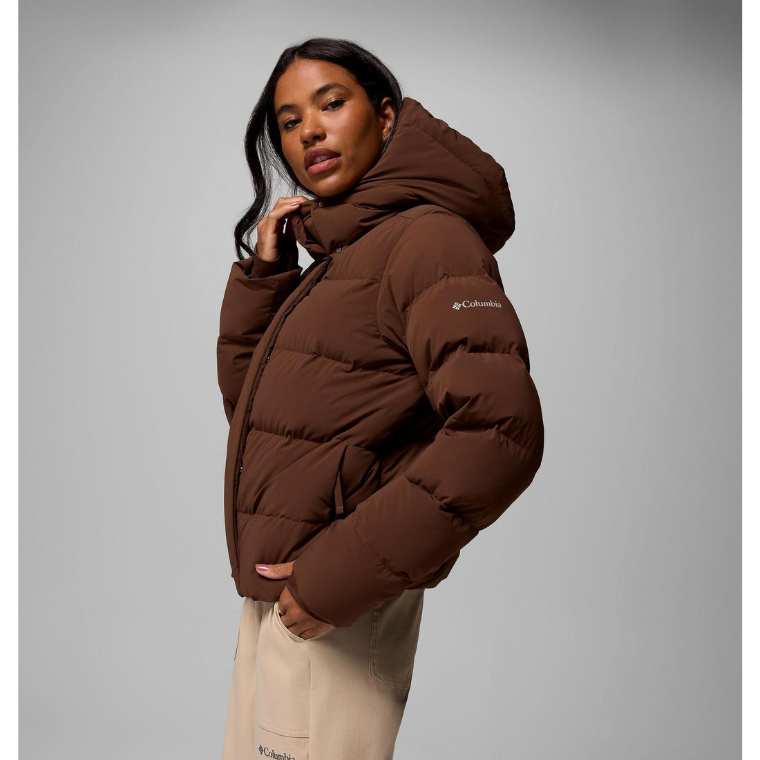 Columbia Women's Amaze Puff Hooded Jacket - Tobacco