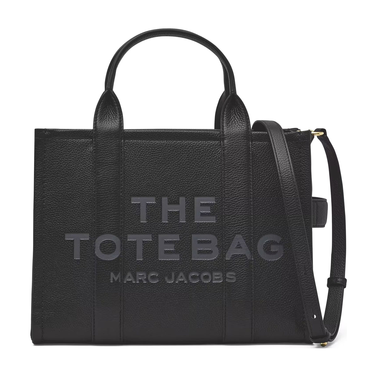 Marc Jacobs The Leather Medium Tote Bag - BLACK