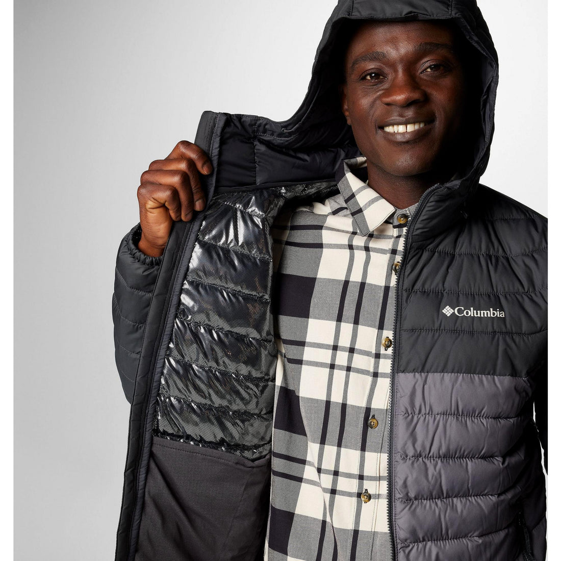 Columbia Men's Powder Lite II Hooded Jacket - City Grey, Shark