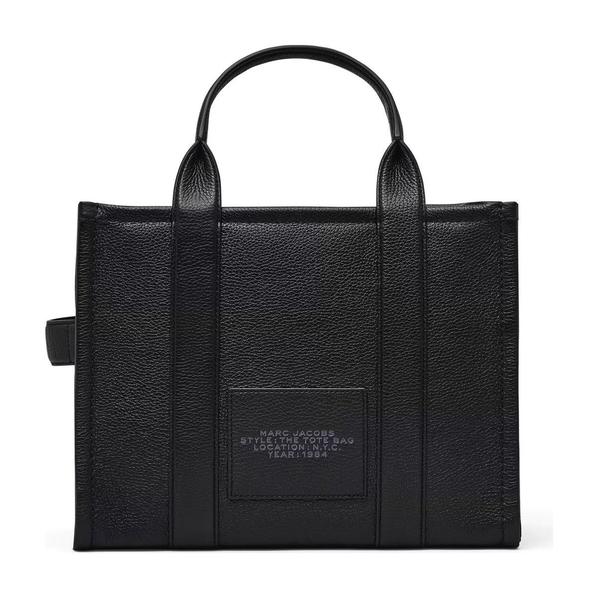 Marc Jacobs The Leather Medium Tote Bag - BLACK