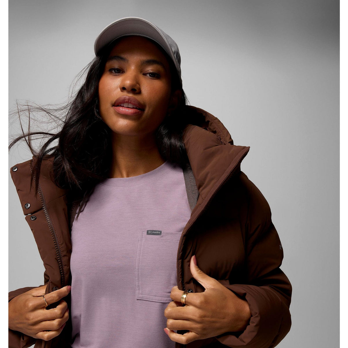 Columbia Women's Amaze Puff Hooded Jacket - Tobacco