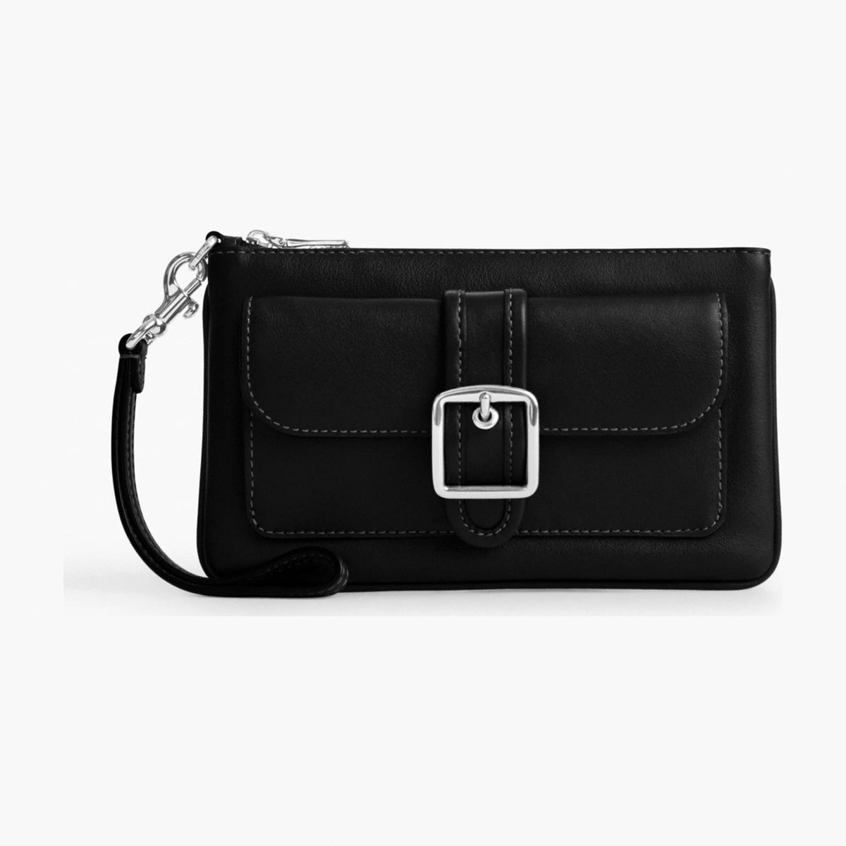 Coach Ashton Wristlet - Silver/Black