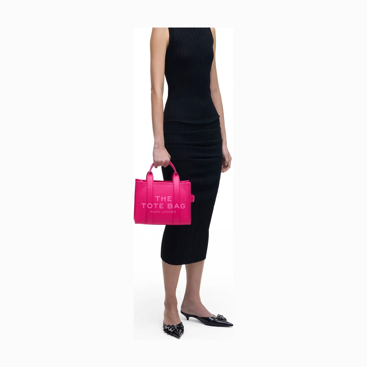 Marc Jacobs The Leather Small Tote Bag - HOT PINK