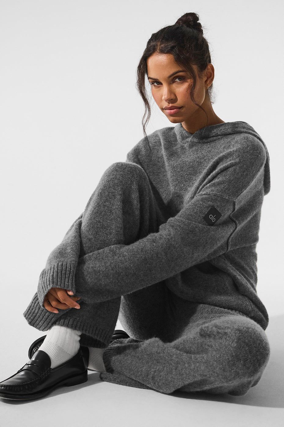 Alo Yoga Wool Cashmere New Class Hoodie - Platinum Grey