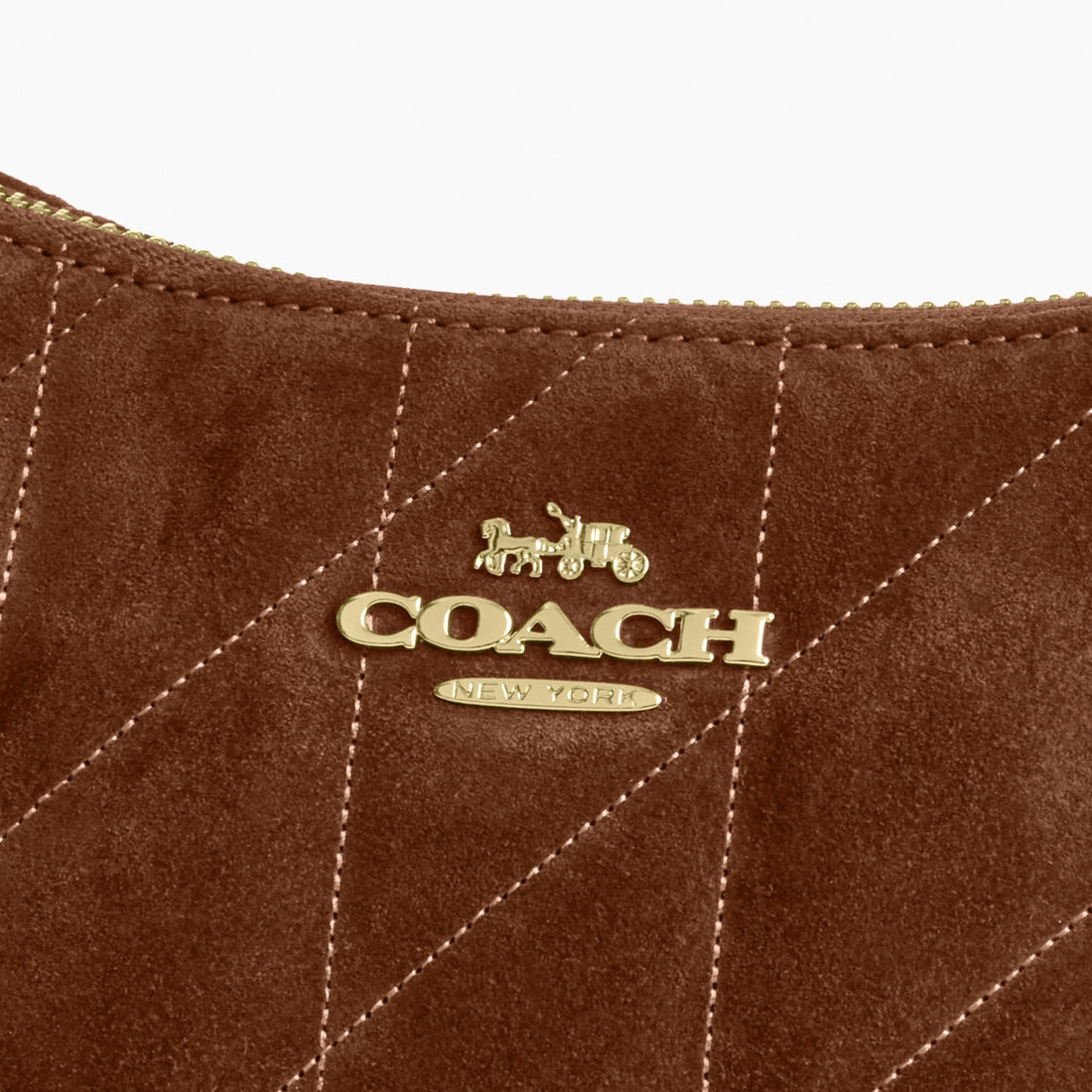 Coach Teri Shoulder Bag With Quilting - Gold/Warm Brown