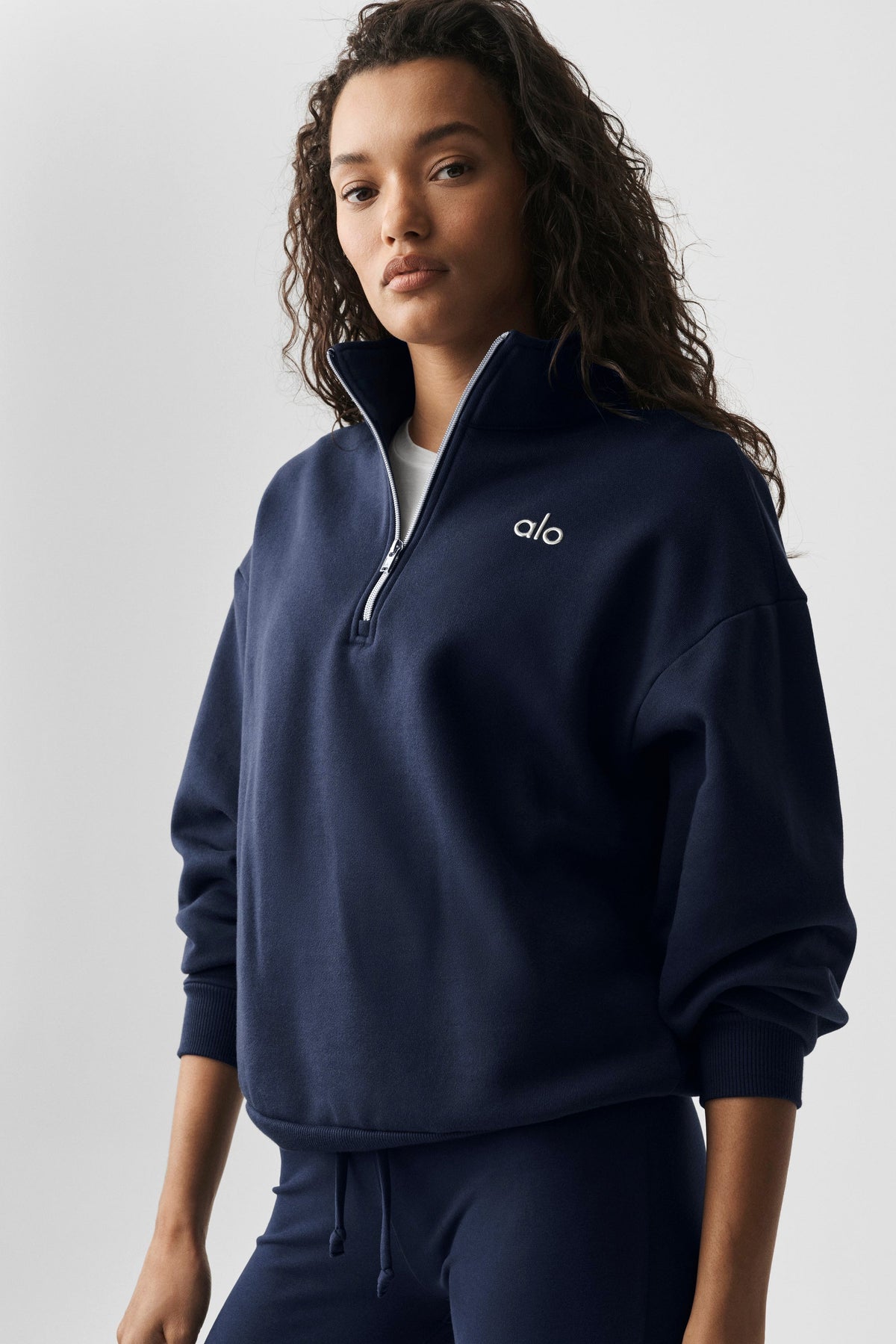 Alo Yoga Accolade 1/4 Zip Pullover - Navy