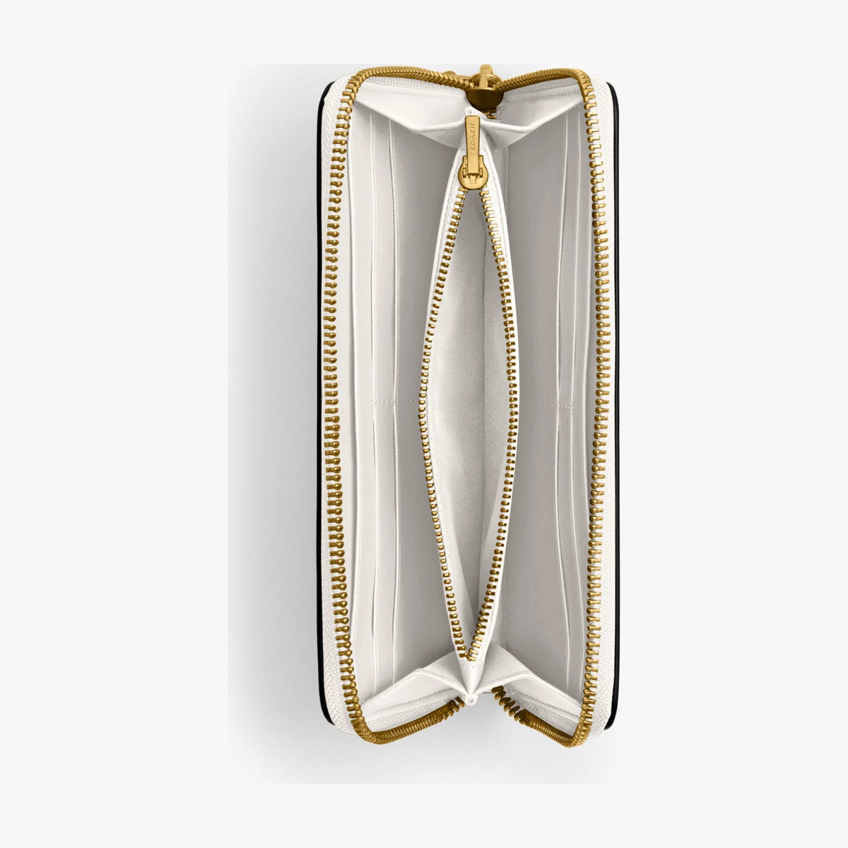 Coach Essential Slim Accordion Zip Wallet - Brass/Chalk