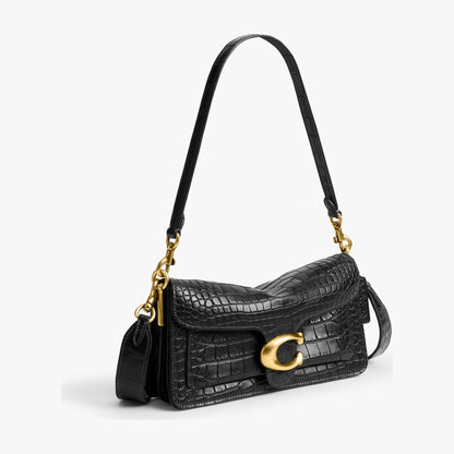 Coach Tabby Shoulder Bag 26 In Alligator - Brass/Black