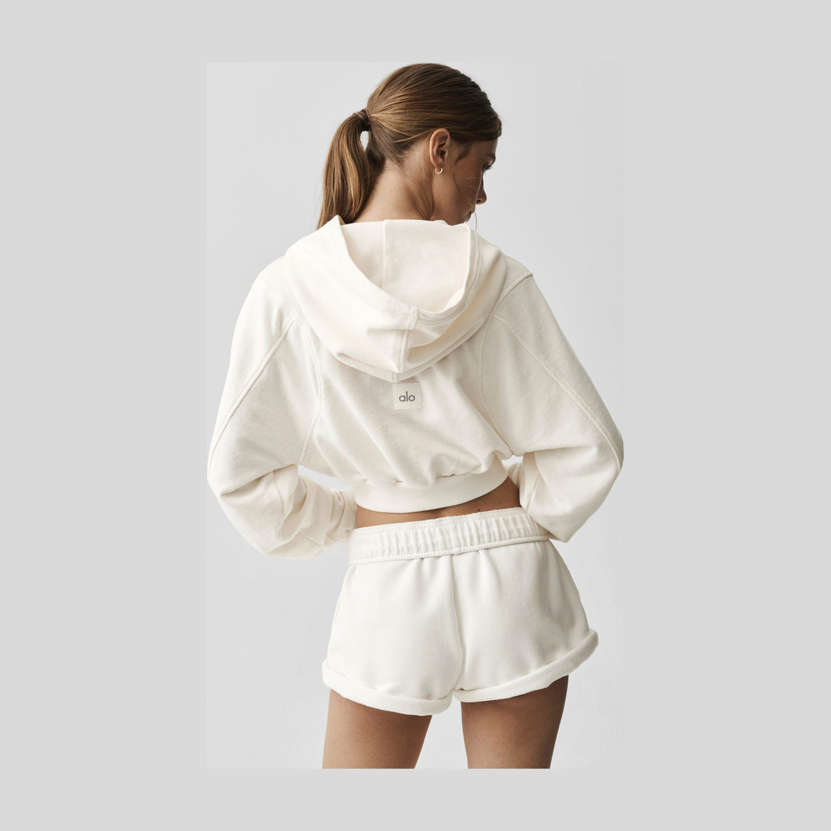 Alo Yoga Sweet Escape Zip Up Hoodie - Ivory