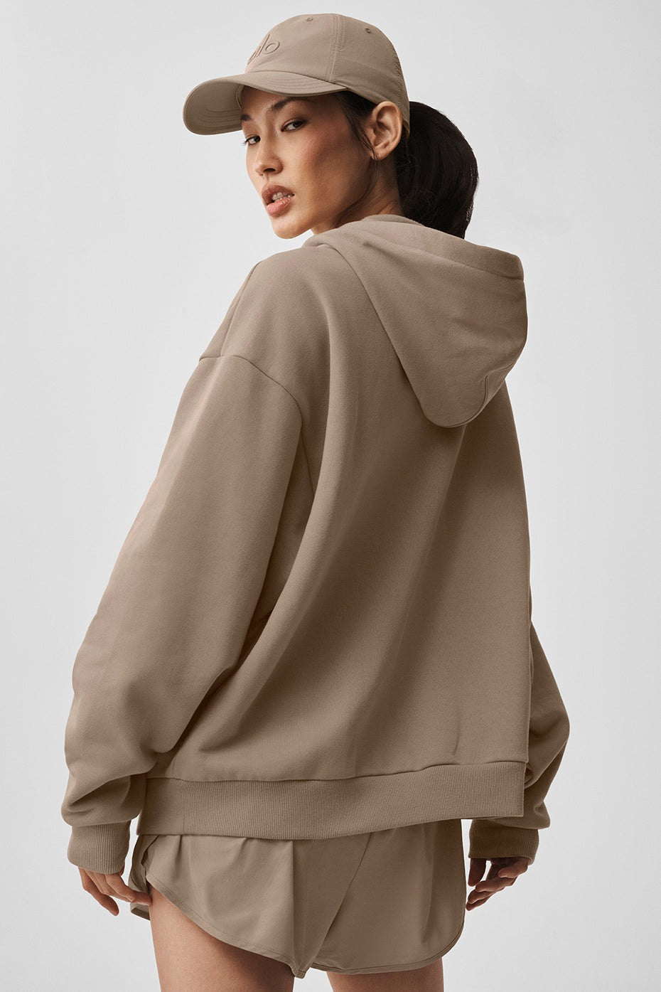 Alo Yoga Accolade Full Zip Hoodie - Gravel