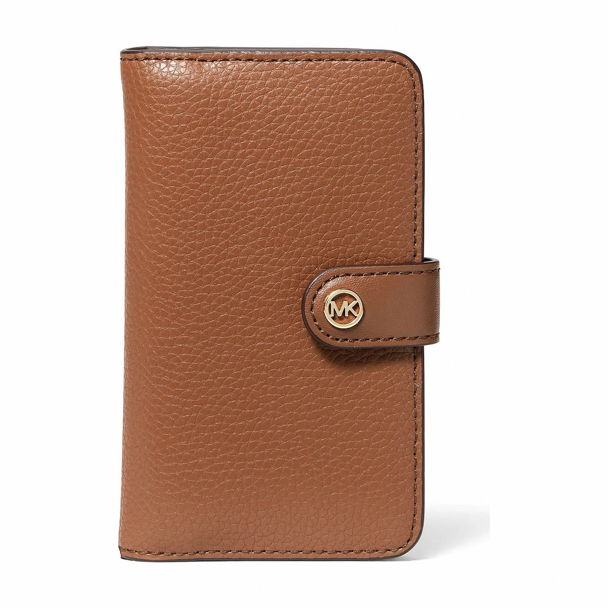 Michael Kors Jet Set Travel Medium Pebbled Leather Billfold Wallet - LUGGAGE