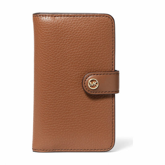 Michael Kors Jet Set Travel Medium Pebbled Leather Billfold Wallet - LUGGAGE