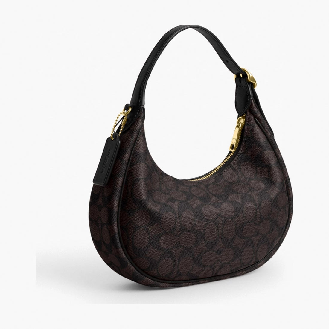 Coach Emily Shoulder Bag In Signature Canvas - Gold/Walnut/Black