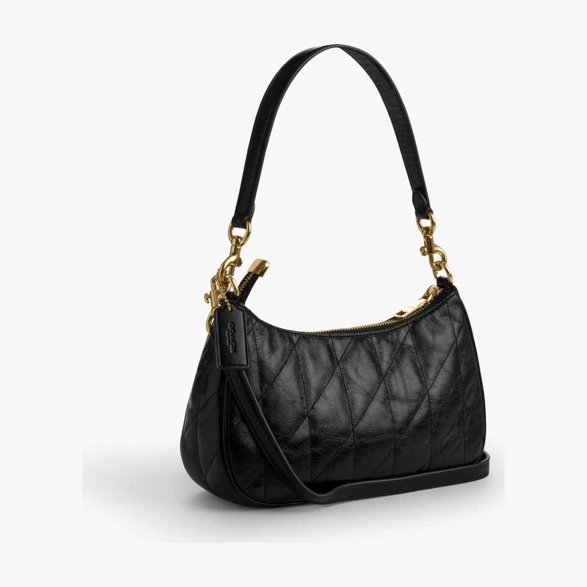 Coach Teri Shoulder Bag With Quilting - Gold/Black
