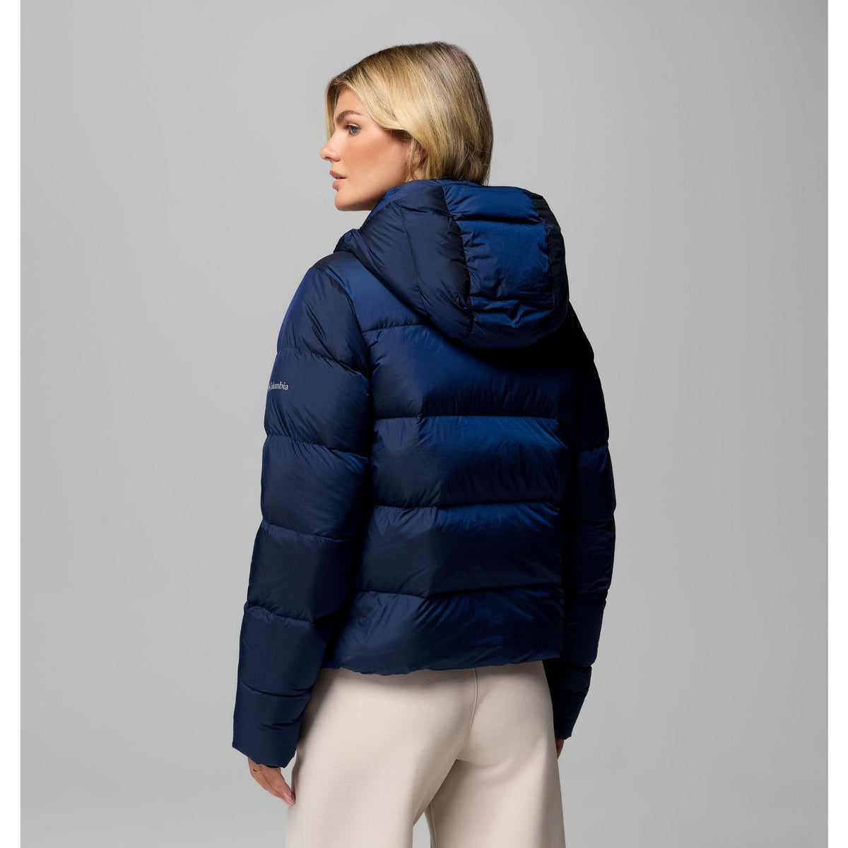 Columbia Women's Amaze Puff Hooded Jacket - Collegiate Navy High Shine