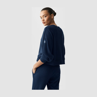 Alo Yoga Muse Crew Neck Pullover - Navy