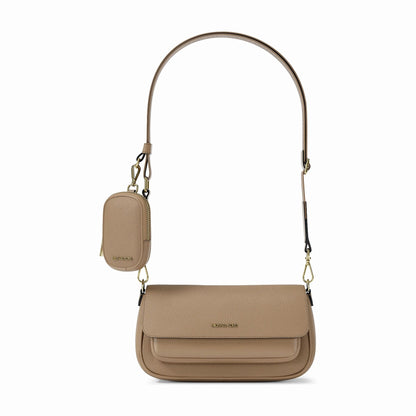 Michael Kors Jet Set Travel Small Pebbled Leather Crossbody Bag With Pouch - CAMEL
