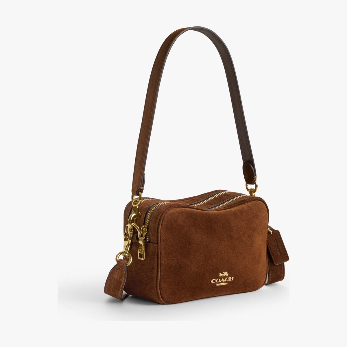 Coach Mini Carey Crossbody Bag - Gold/Warm Brown