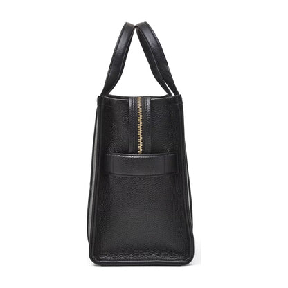 Marc Jacobs The Leather Medium Tote Bag - BLACK