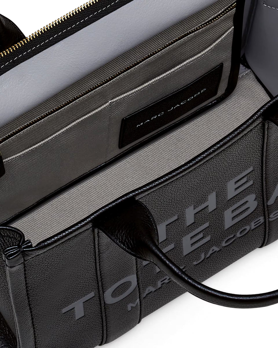 Marc Jacobs The Leather Medium Tote Bag - BLACK
