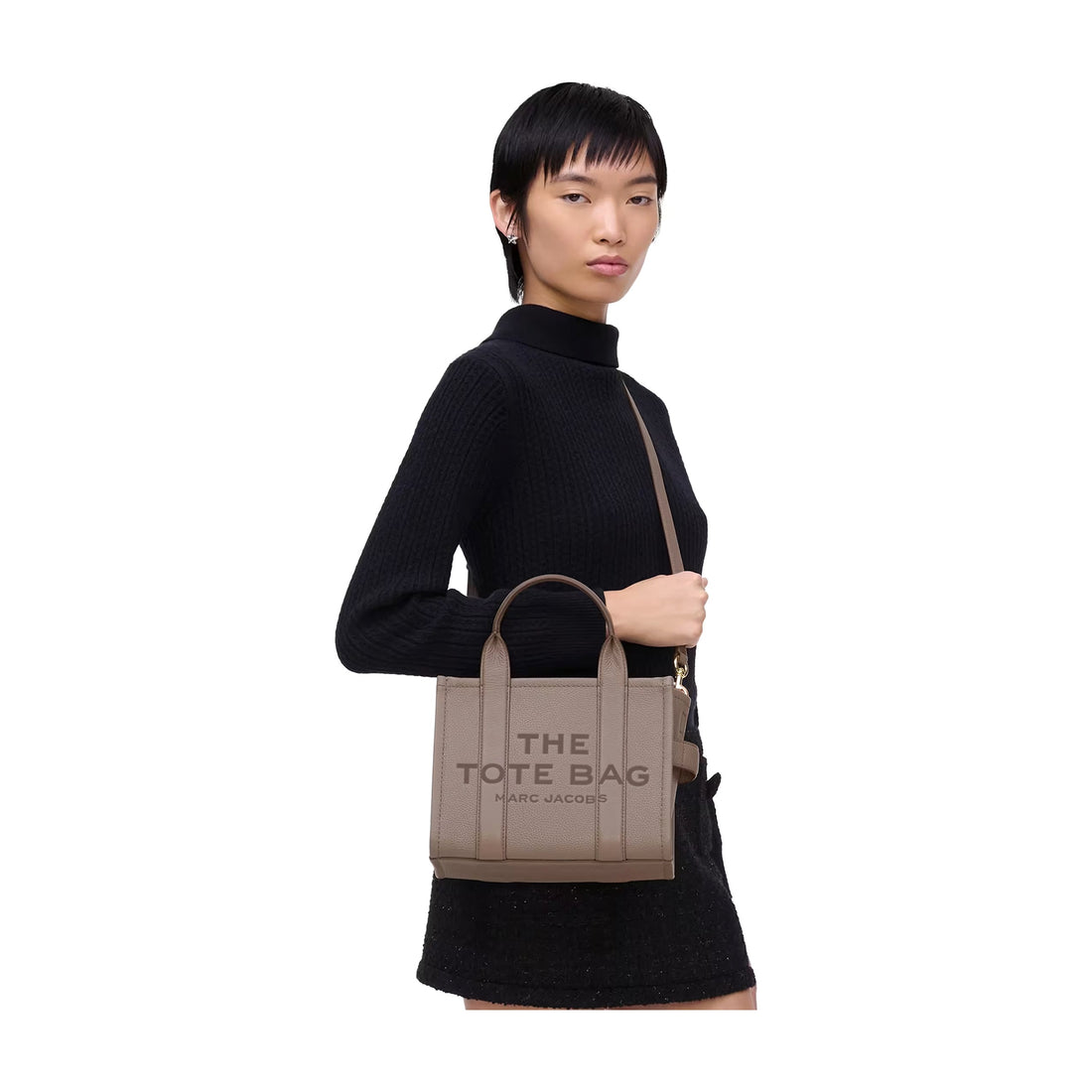 Marc Jacobs The Leather Small Tote Bag - CEMENT