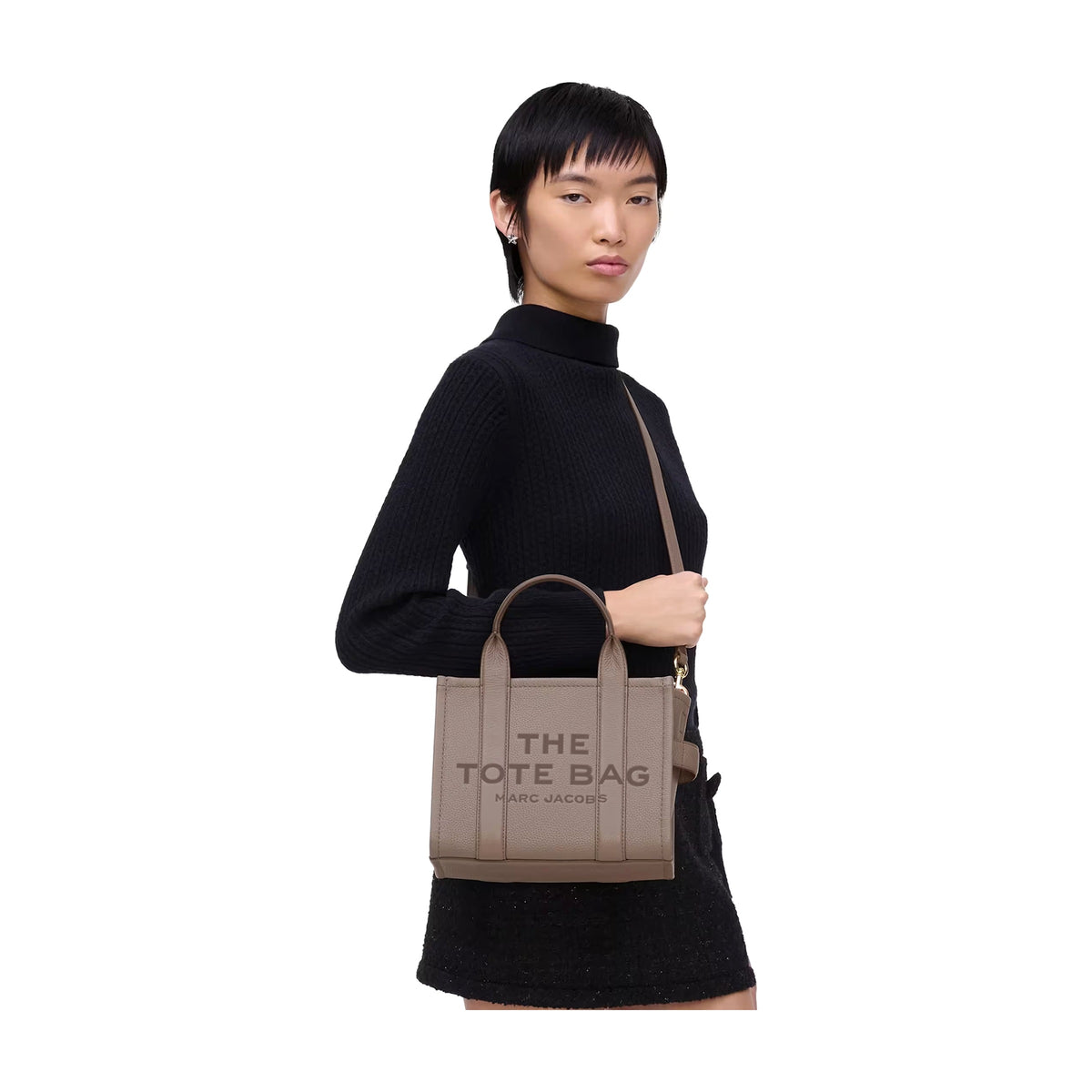 Marc Jacobs The Leather Small Tote Bag - CEMENT