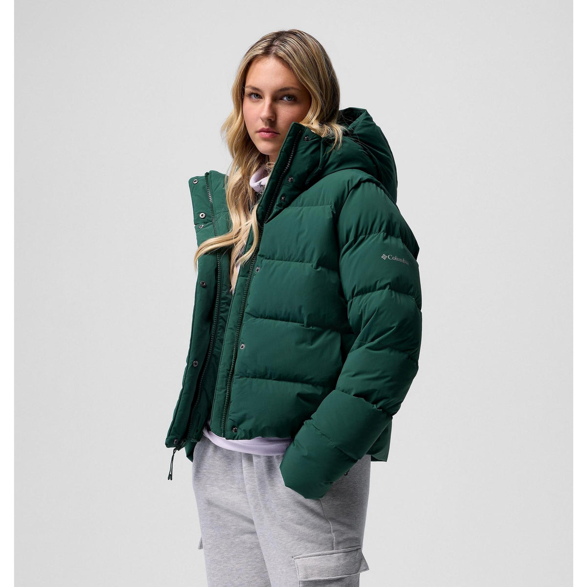 Columbia Women's Amaze Puff Hooded Jacket - Rain Forest