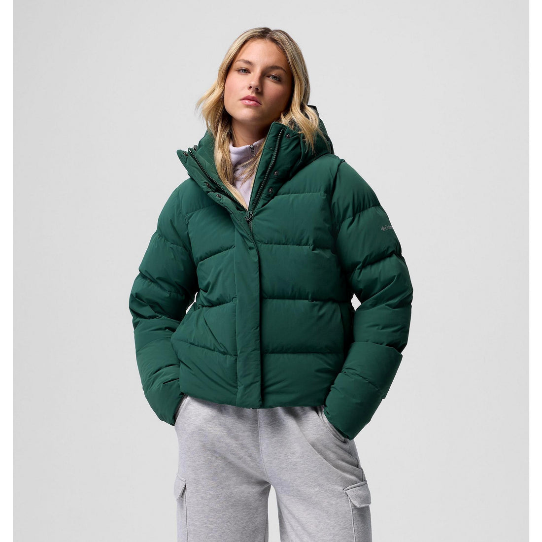Columbia Women's Amaze Puff Hooded Jacket - Rain Forest