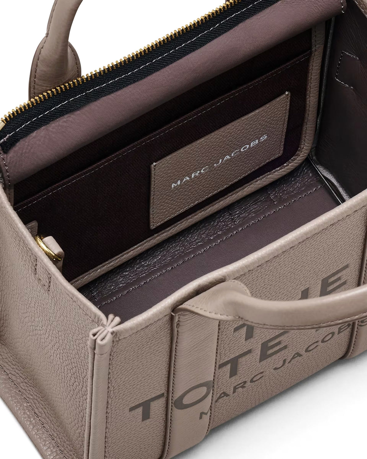 Marc Jacobs The Leather Small Tote Bag - CEMENT