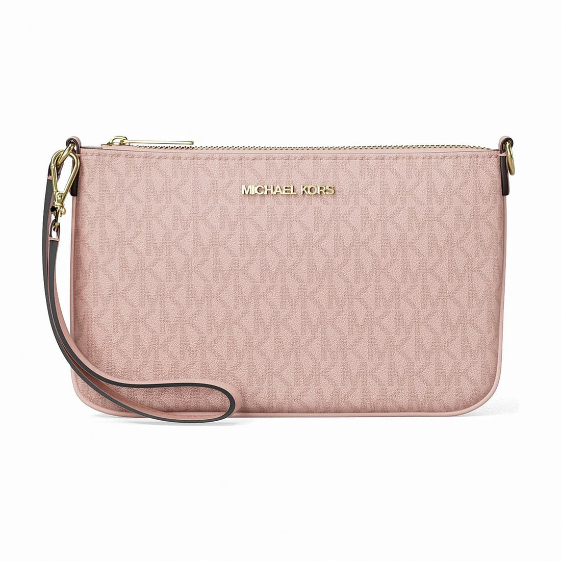 Michael Kors Jet Set Small Signature Logo Convertible Wristlet - POWDER BLUSH