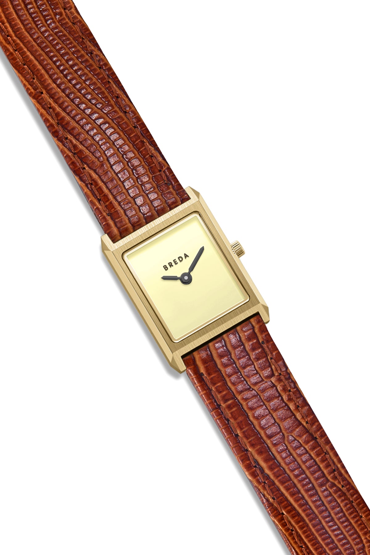 BREDA Virgil (Lizard Embossed) - Gold/Brown/Cream