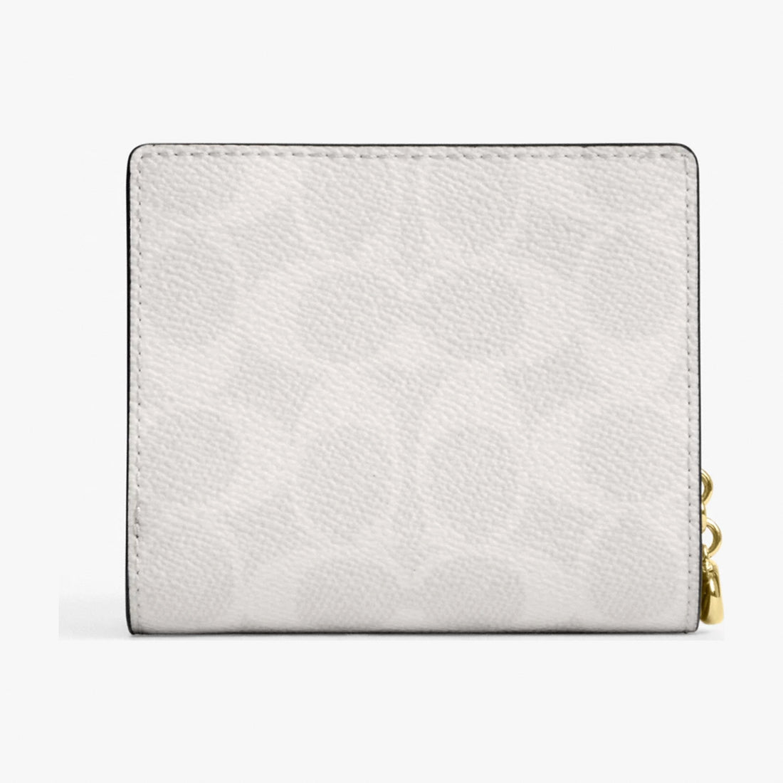 Coach Snap Wallet In Signature Canvas - Gold/White/Chalk
