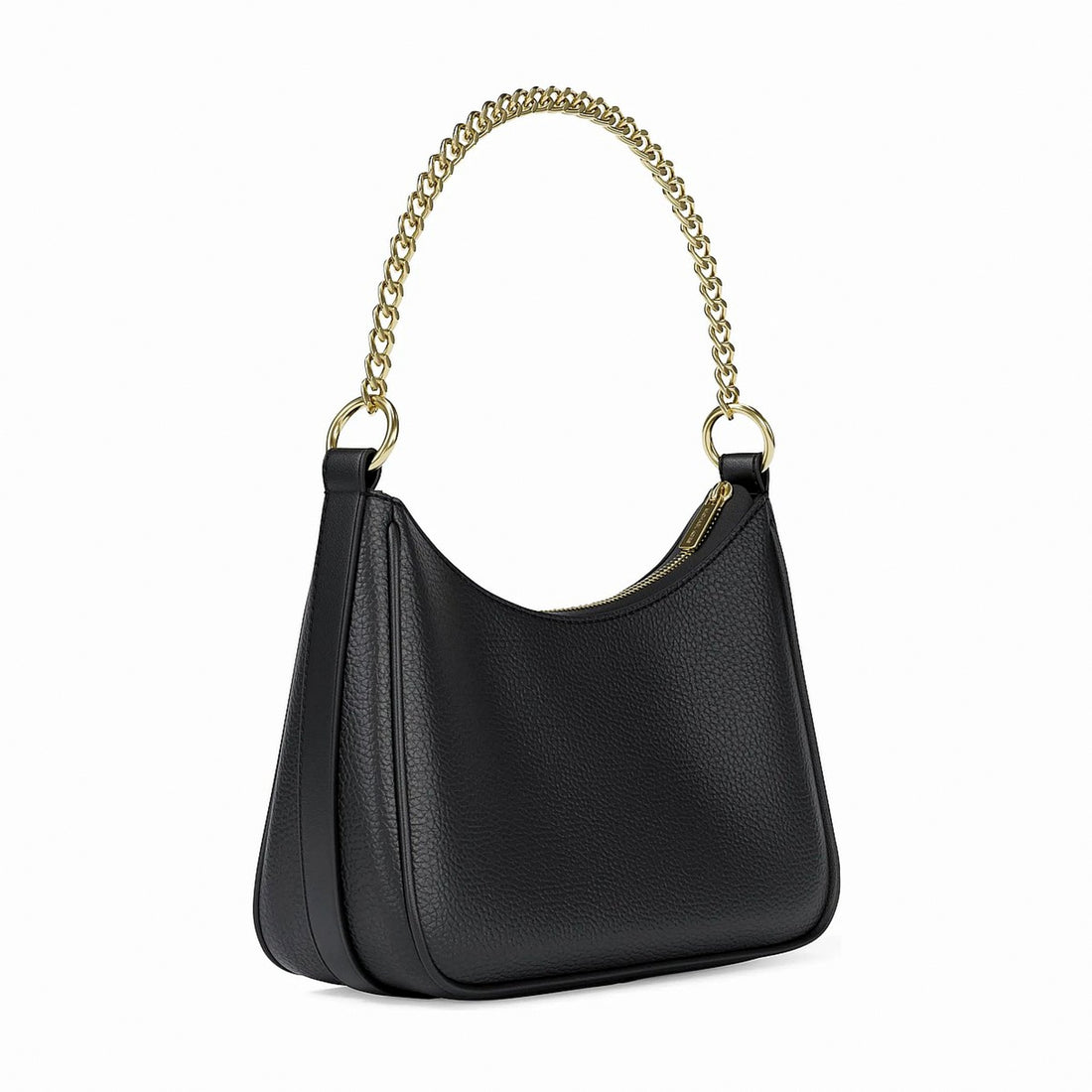 Michael Kors Jet Set Large Pebbled Leather Convertible Crossbody Bag - BLACK