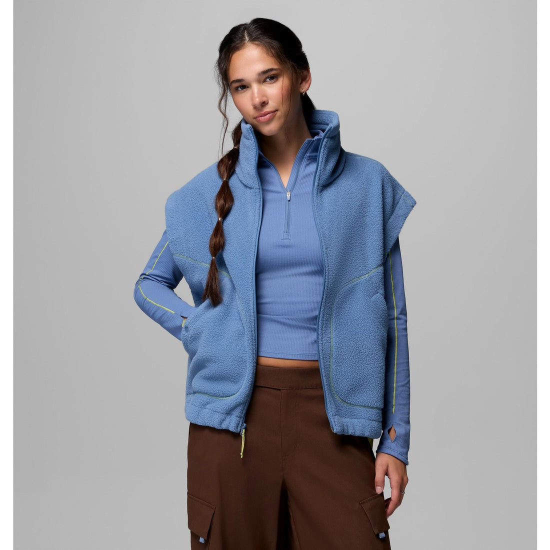 Columbia Women's Misty Moondrift MTR Fleece Relaxed Vest - Bluestone