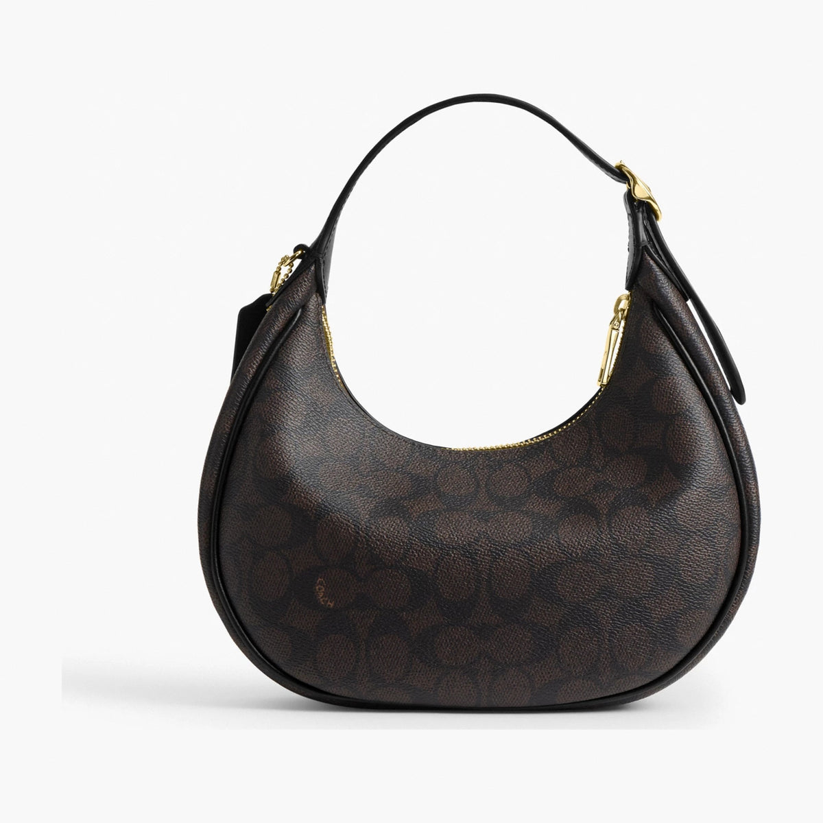 Coach Emily Shoulder Bag In Signature Canvas - Gold/Walnut/Black