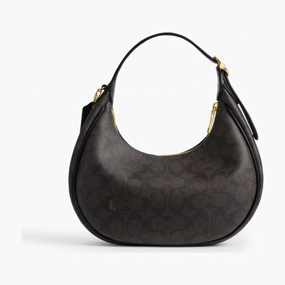 Coach Emily Shoulder Bag In Signature Canvas - Gold/Walnut/Black