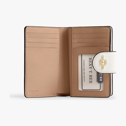 Coach Medium Corner Zip Wallet - Gold/Chalk